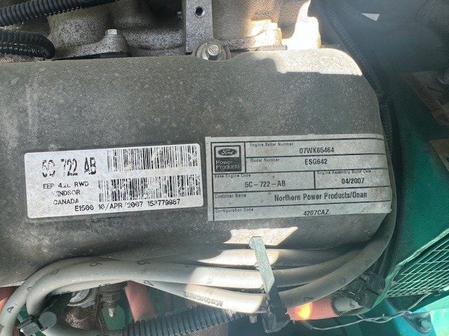Yanmar 4TNE94 engine engine nameplate / data tag